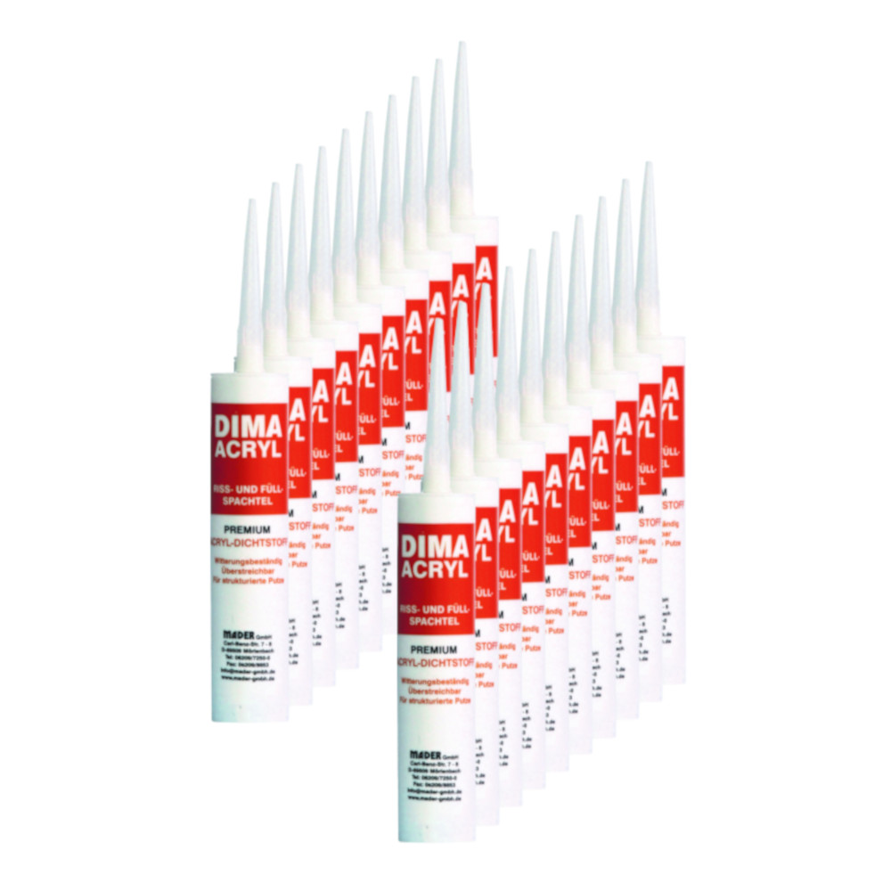 Füllspachtel - Rissspachtel - Acryl - DIMA - 310ml Kartusche - weiß 